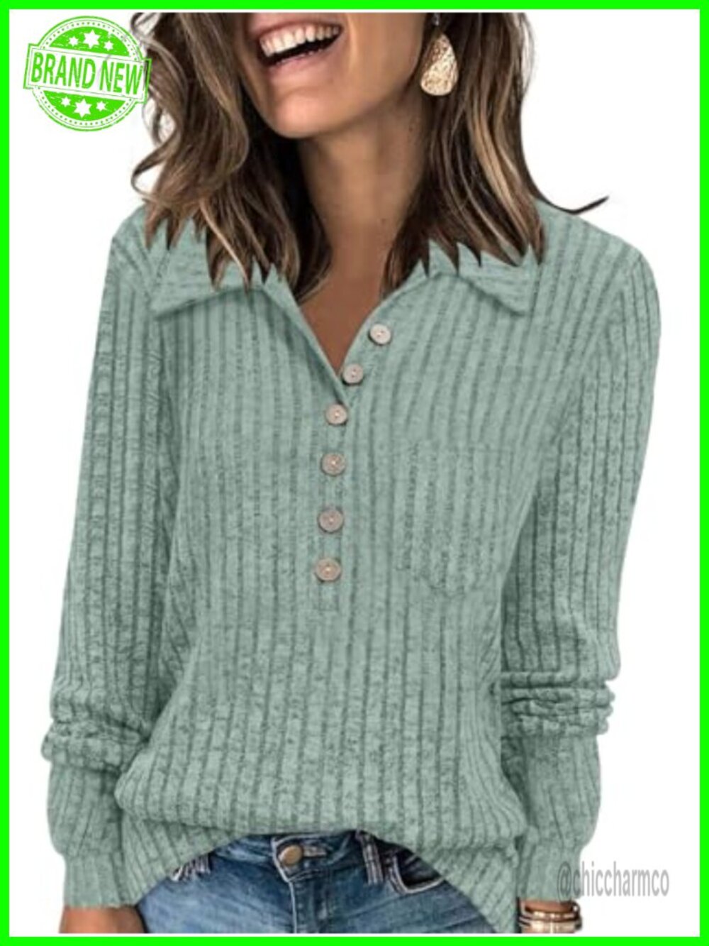 Lightweight Collared Button Down Shirt Striped Long Sleeve Business Casual
